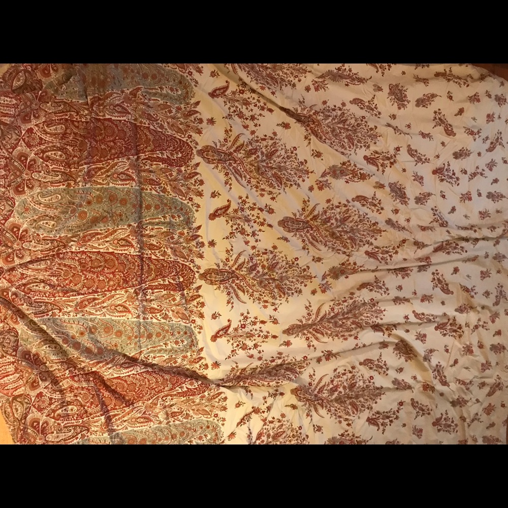 King Pottery Barn Duvet & 3 Matching Pillow Cases